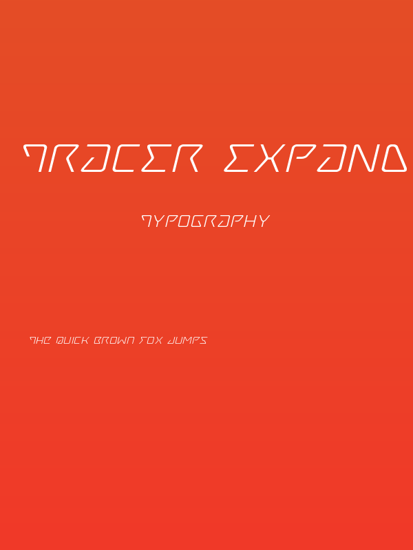 Tracer Expanded Italic Poster
