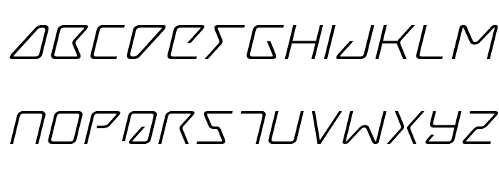 Tracer Expanded Italic Font LOWERCASE