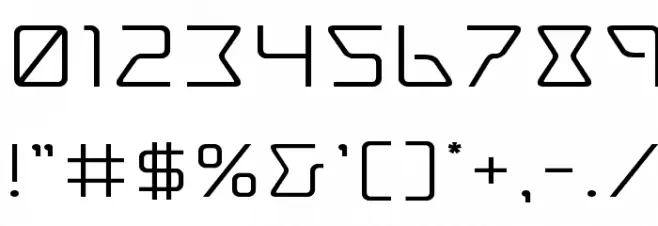 Tracer Expanded Font Alte caractere
