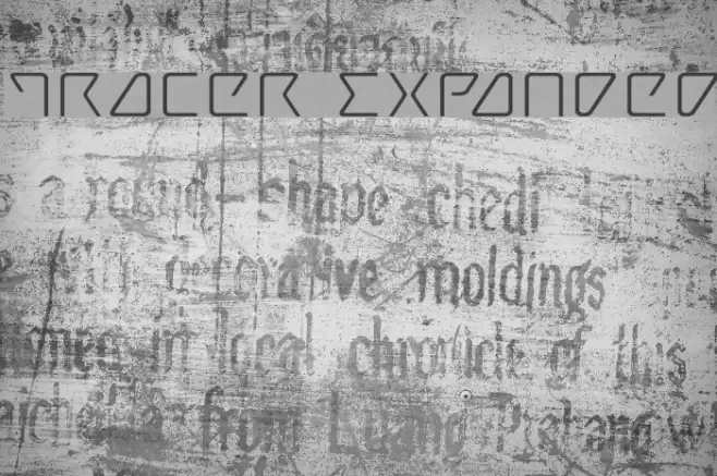 Tracer Expanded Font examples