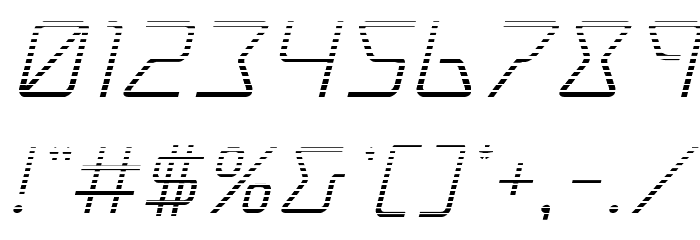 Tracer Gradient Italic Font OTHER CHARS