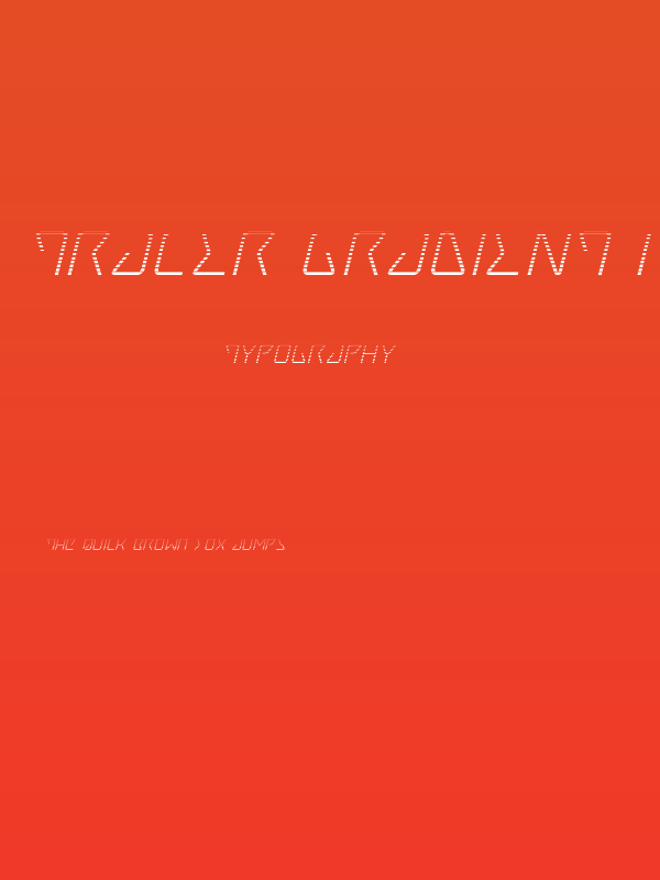 Tracer Gradient Italic Poster