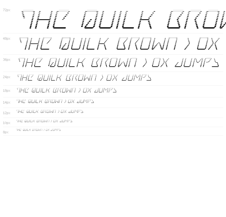 Tracer Gradient Italic Waterfall