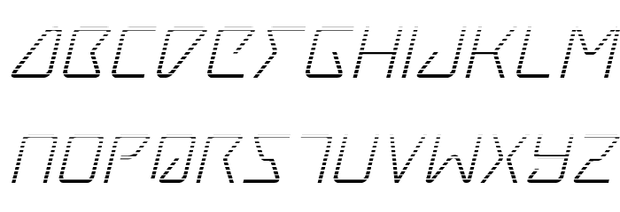 Tracer Gradient Italic Font LOWERCASE