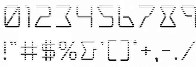 Tracer Gradient Font OTHER CHARS