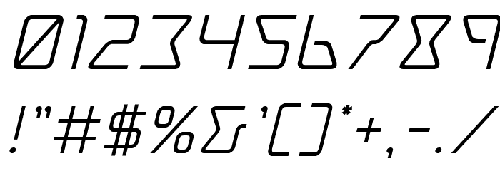 Tracer Italic Font OTHER CHARS