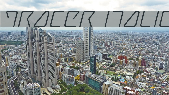 Tracer Italic Font examples