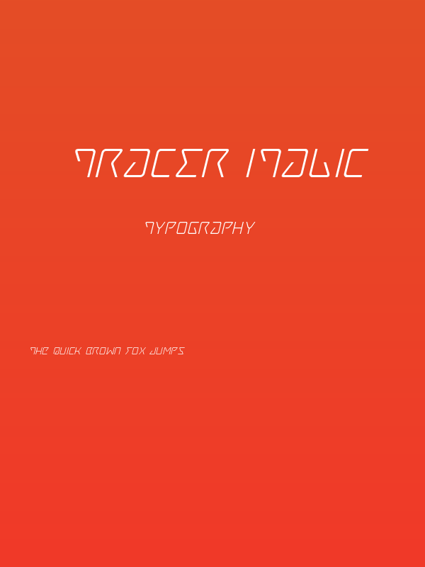 Tracer Italic Poster