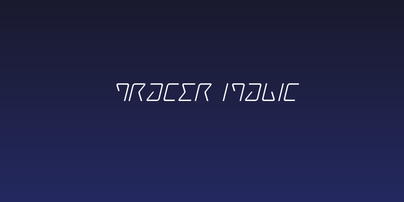 Tracer Italic Social Header