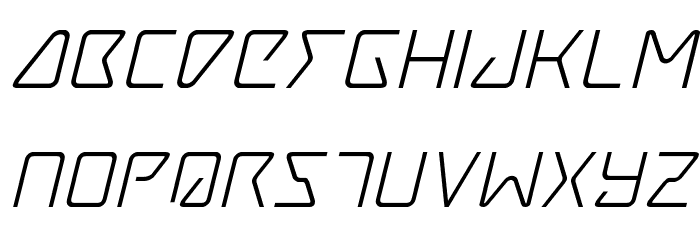 Tracer Italic Font LOWERCASE