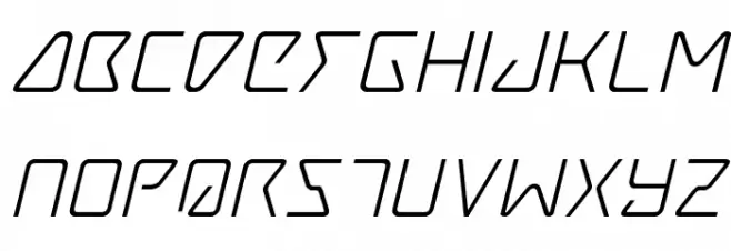 Tracer Italic फ़ॉन्ट लोअरकेस