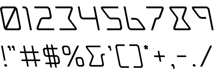 Tracer Leftalic Font OTHER CHARS