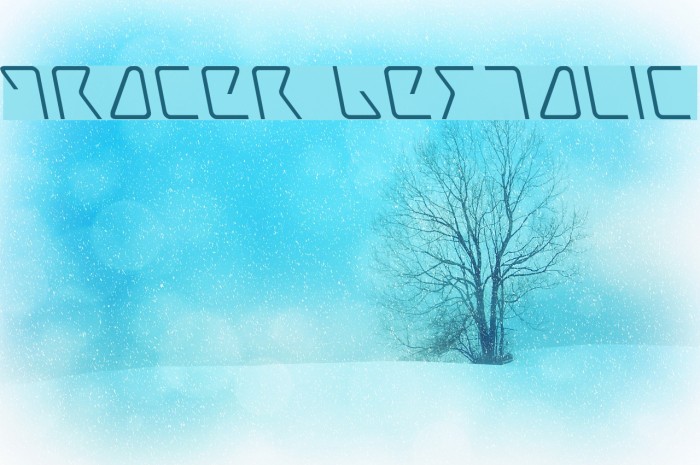 Tracer Leftalic Font examples