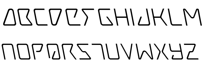 Tracer Leftalic Font LOWERCASE