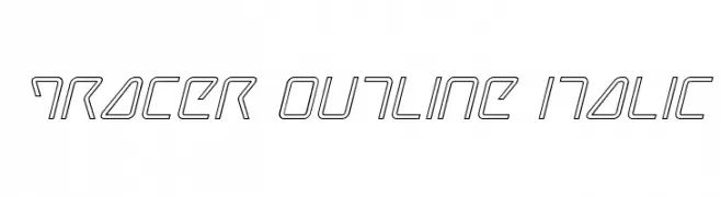Tracer Outline Italic  les polices de caractères gratuit tlcharger
