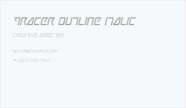 Tracer Outline Italic Business Card