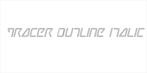 Tracer Outline Italic Logo