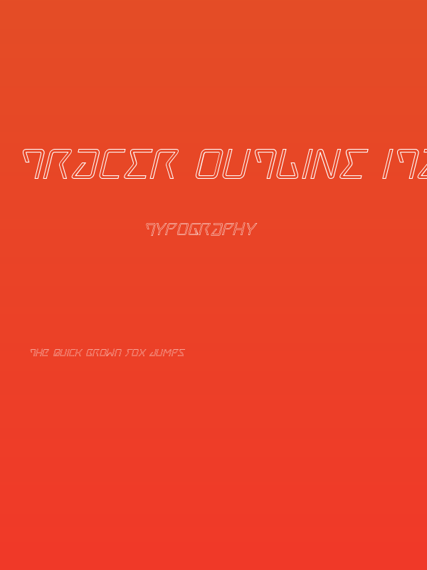 Tracer Outline Italic Poster