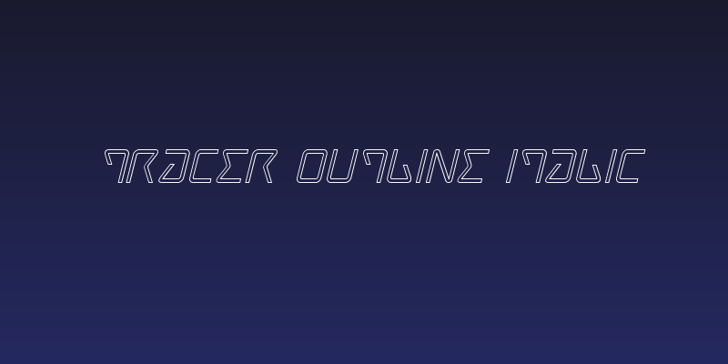 Tracer Outline Italic Social Header