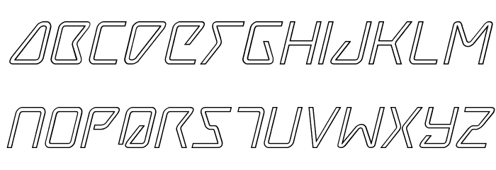 Tracer Outline Italic Font LOWERCASE