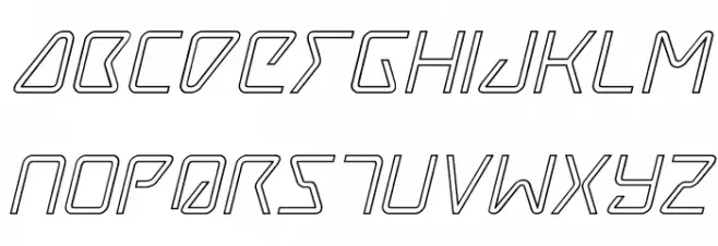 Tracer Outline Italic 字体 小写