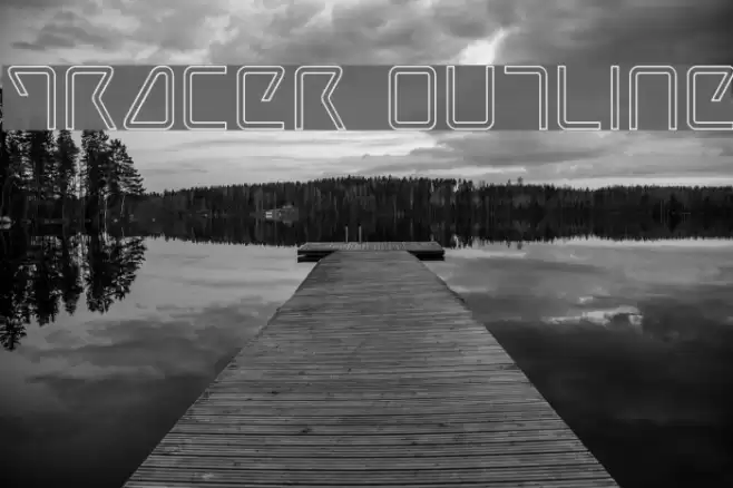 Tracer Outline Font examples