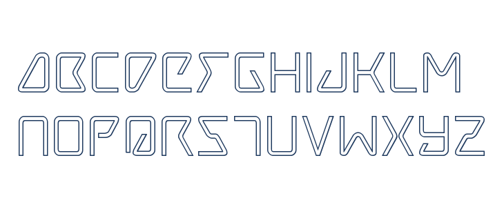 Tracer Outline Lowercase