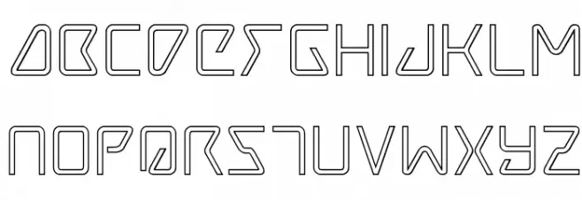Tracer Outline Font LOWERCASE