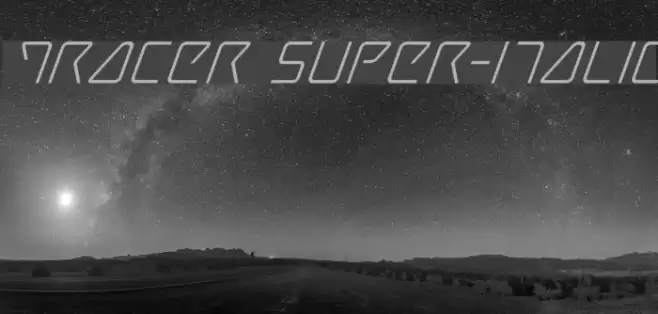 Tracer Super-Italic Font examples