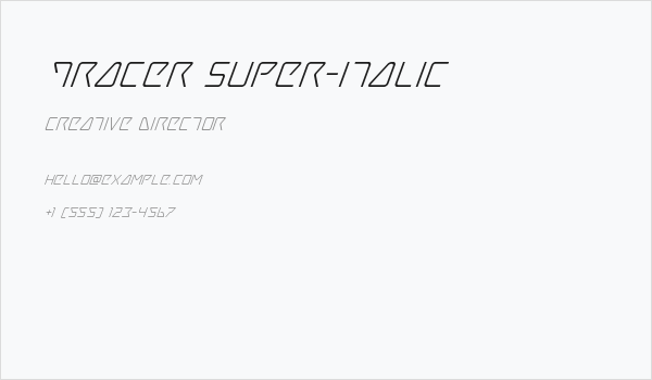 Tracer Super-Italic Business Card