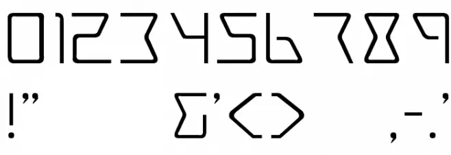 Tracer Font OTHER CHARS