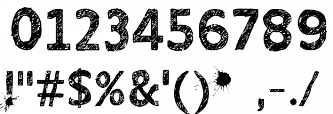 Tracing Blood Font OTHER CHARS