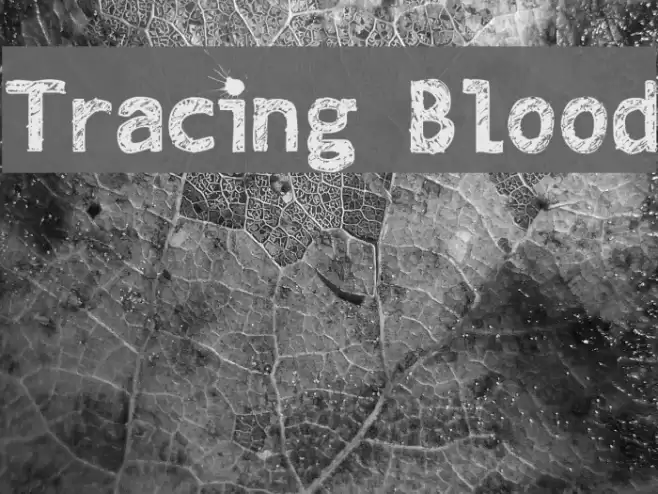 Tracing Blood Font examples