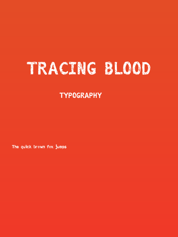Tracing Blood Poster