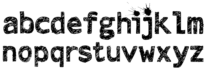 Tracing Blood Font LOWERCASE