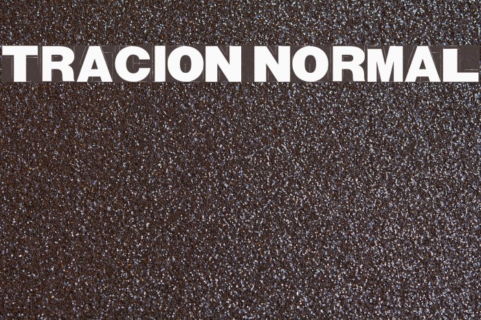 Tracion Normal Font examples