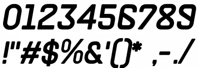 Track Italic Font OTHER CHARS