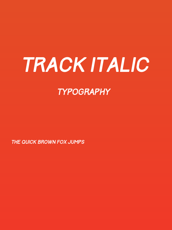 Track Italic Poster