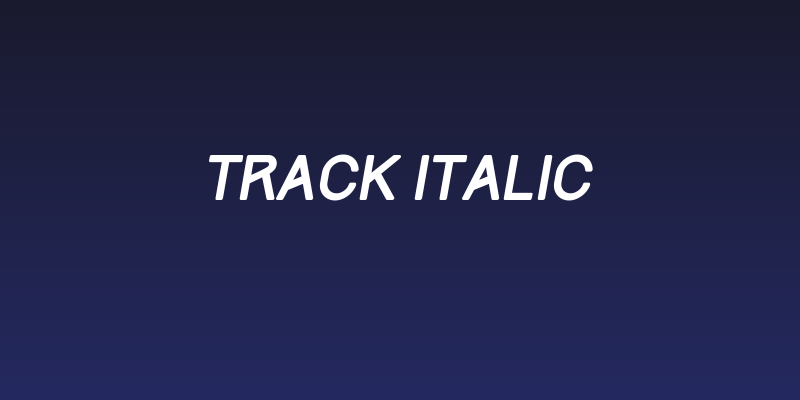 Track Italic Social Header