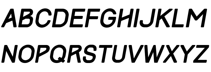 Track Italic Font LOWERCASE