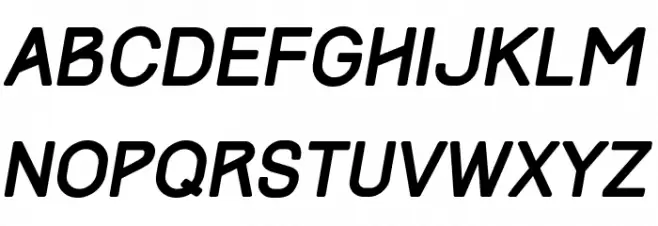 Track Italic फ़ॉन्ट लोअरकेस