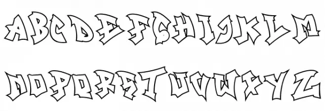 Track Junk Outline Outline フォント 大文字