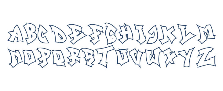 Track Junk Outline Outline Lowercase