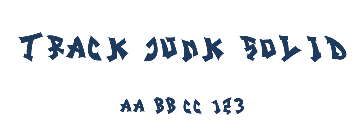 Track Junk Solid Font Preview