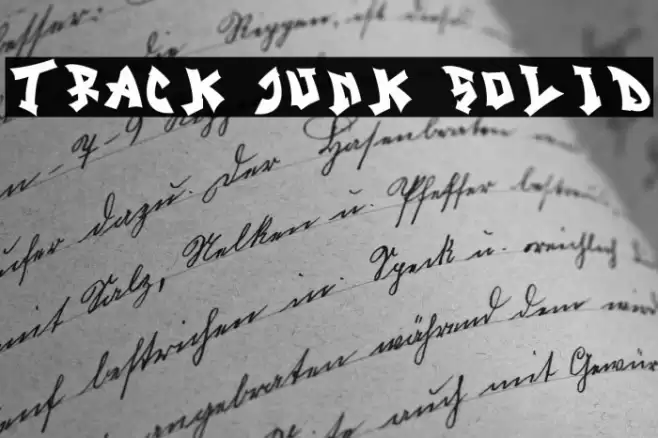 Track Junk Solid Fonte examples