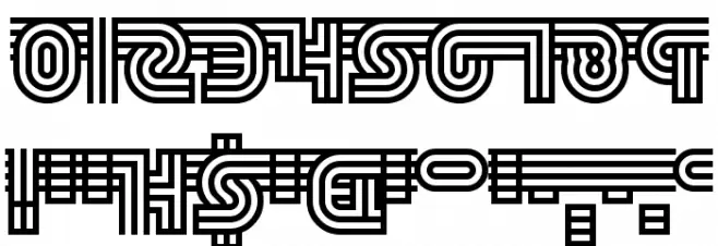 Track and Shield Font OTHER CHARS