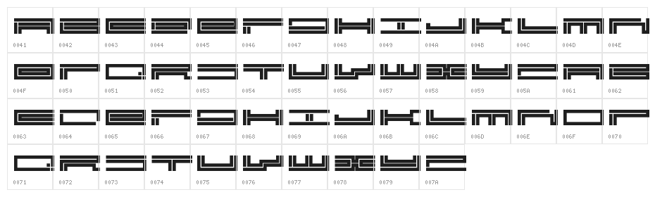 TrackManic Regular Character Map