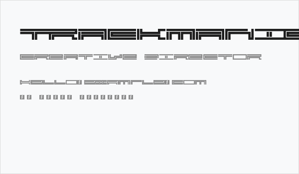 TrackManic Regular Business Card