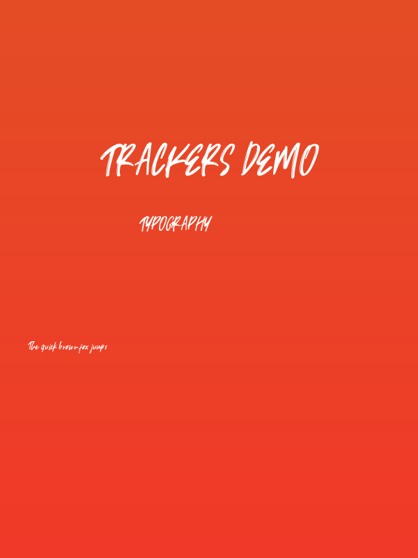 Trackers demo Poster