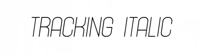 Tracking Italic  Frei Schriftart Herunterladen